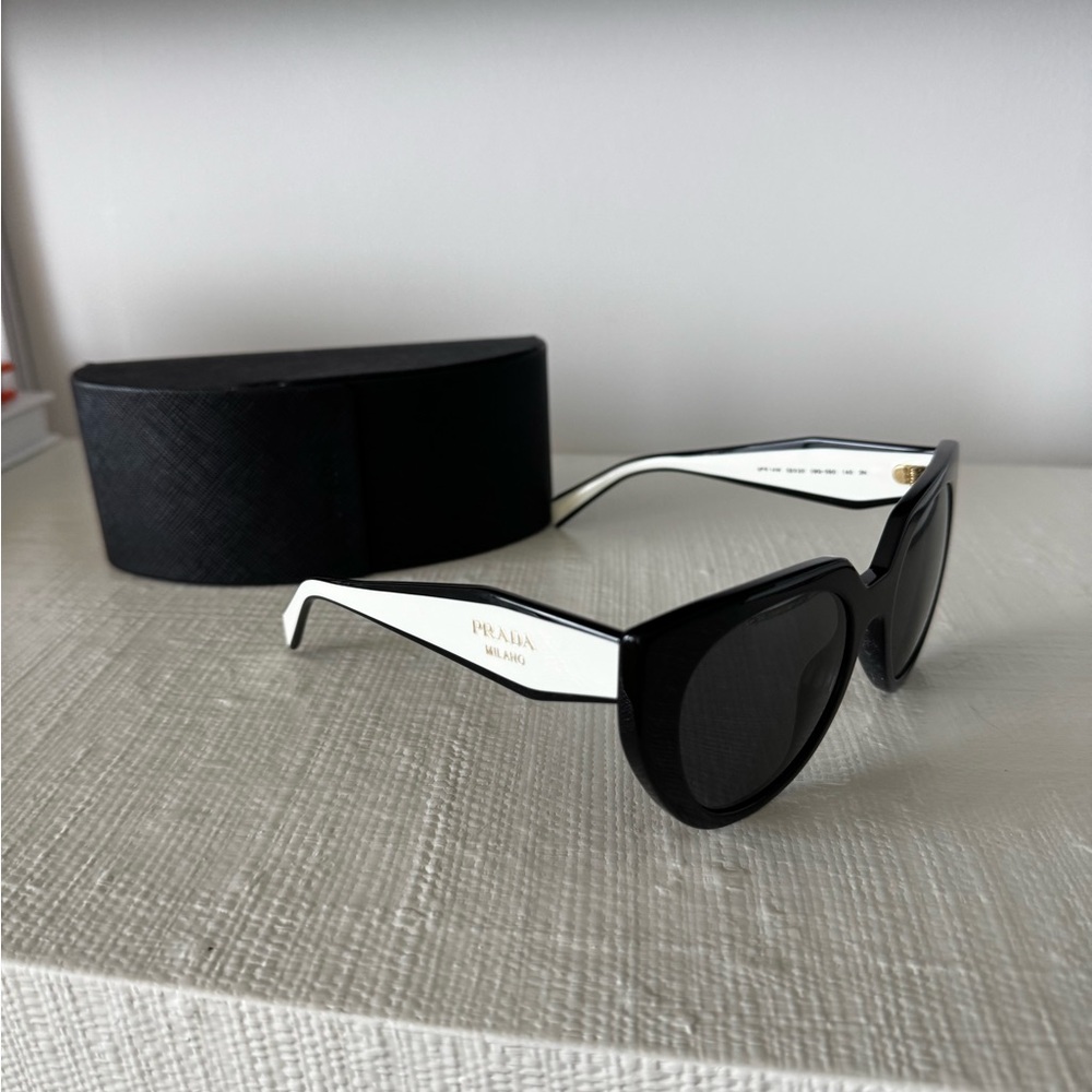 Prada Black and White cat eye sunglasses